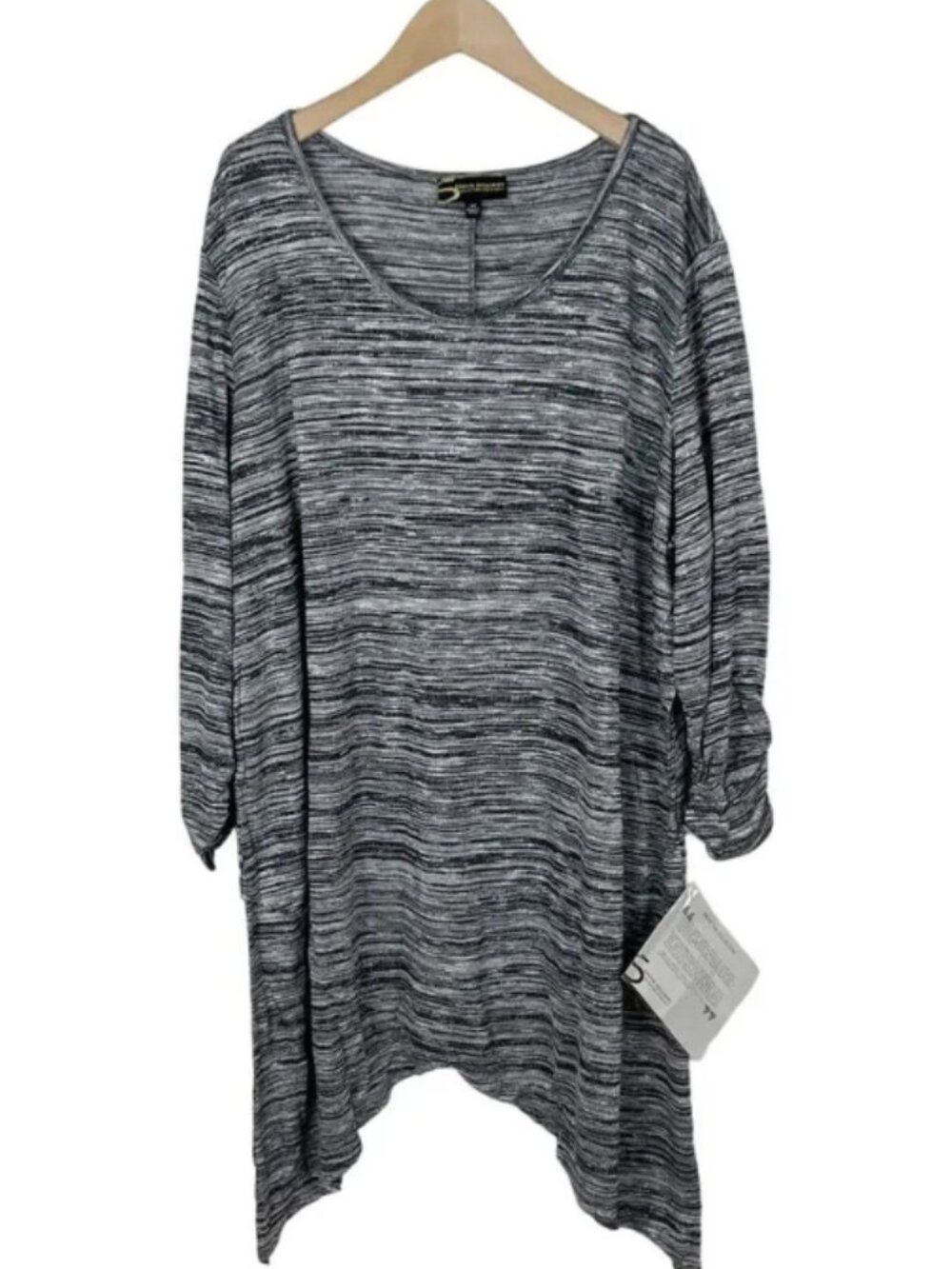 Serena Williams Signature Statement NWT Black & White Space-Dyed Sweater Size 3X
